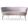 Snckan 2-seter sofa - Rosa flyel / Messing