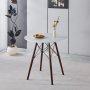 Vilgot rundt spisebord Ø80 cm - Hvit / Mørk brun Vilgot rundt spisebord Ø80 cm - Hvit / Mørk brun