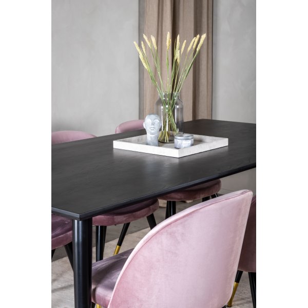 Dip spisebord 180 x 90 cm - Sort Dip spisebord 180 x 90 cm - Sort