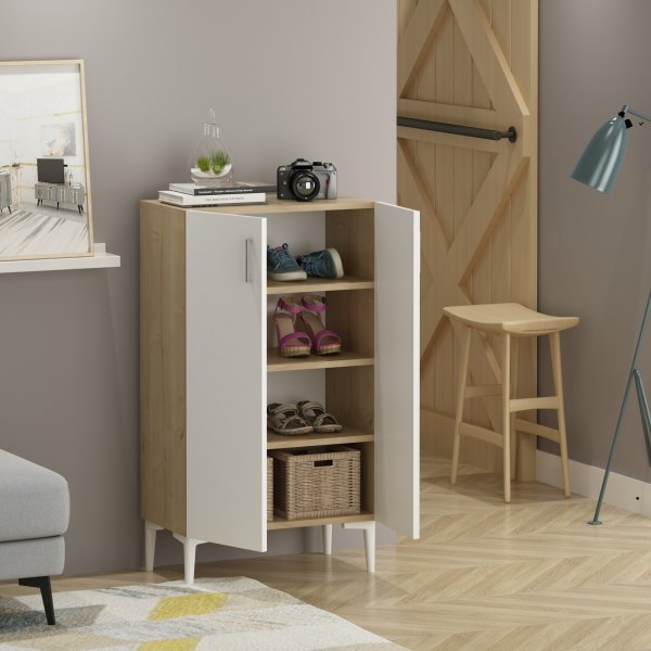 Chetri skoskap - Safir eik/hvit