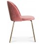 Giovani velvet stol - Korallrosa / Messing