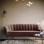 Musslan 3-seters sofa - Brun / messing