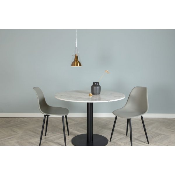 Malm taklampe - Glass / gyldent metall