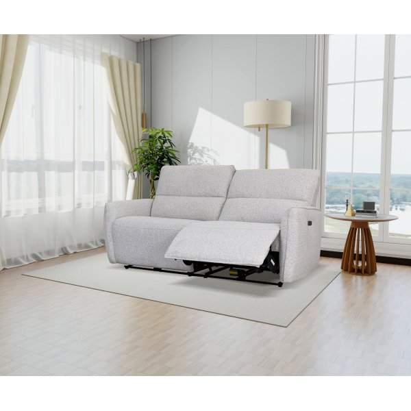 Elektrisk lenestol 3-seters sofa - Lys bouclè Elektrisk lenestol 3-seters sofa - Lys bouclè