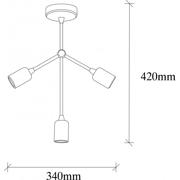 Sparrow taklampe 1247 - Sort Sparrow taklampe 1247 - Sort