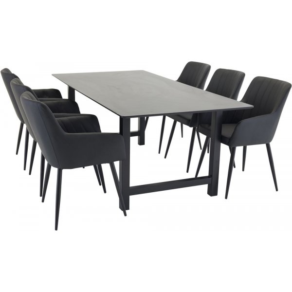 Spisebord Gällivare 220 cm - Svart Spisebord Gällivare 220 cm - Svart