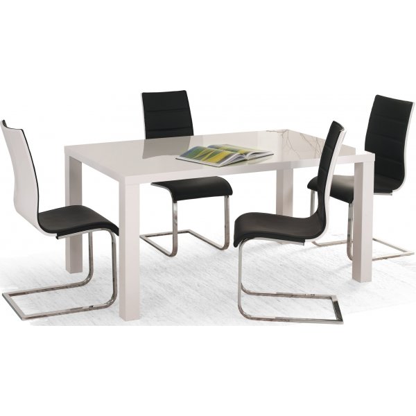 Johanna spisebord 120-160 cm - Hvit Johanna spisebord 120-160 cm - Hvit