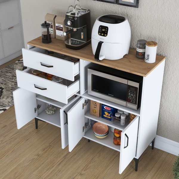 Jericho kjøkkenskap 166 - Hvit/valnøtt Jericho kjøkkenskap 166 - Hvit/valnøtt