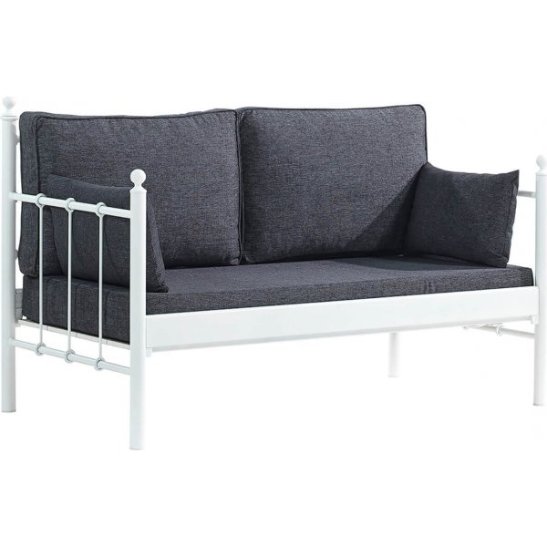 Lalas 2-seters utesofa - Hvit/antrasitt