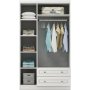 Inci garderobe 105 x 50 x 210 cm - Hvit