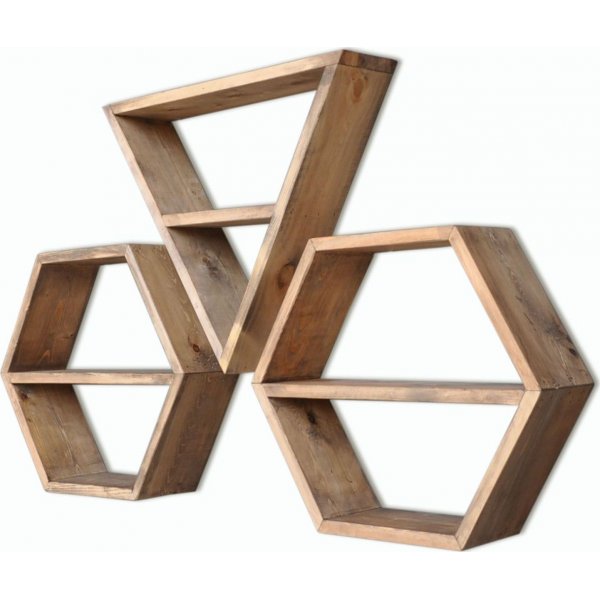 Abstrakt vegghylle 61 - Valnøtt Abstrakt vegghylle 61 - Valnøtt