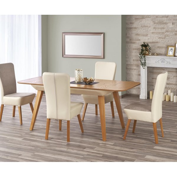 Wilbur spisebord uttrekkbart - Beige/honning eik