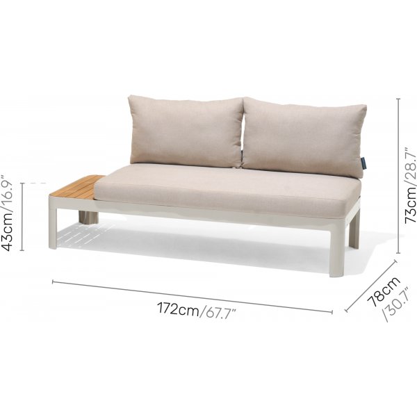 Portals salonggruppe 3 - Hvit/teak