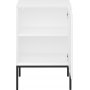 Slimline nattbord harlekin - Hvit/svart