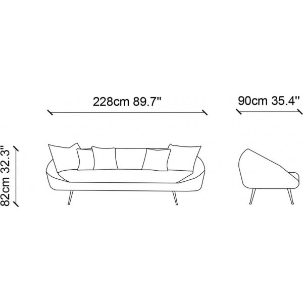 Matilda 3-seters sofa - Petroleumsblå Matilda 3-seters sofa - Petroleumsblå