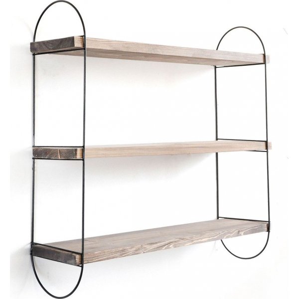 Walter vegghylle 41 - Valnøtt/svart Walter vegghylle 41 - Valnøtt/svart