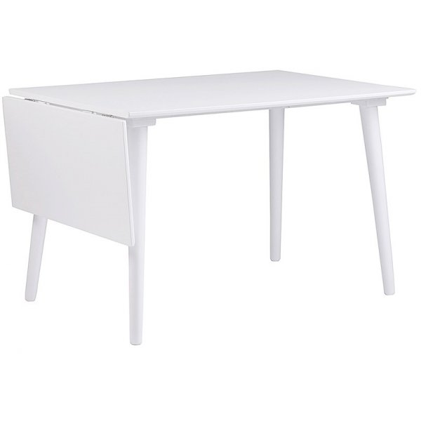 Dalsland klaffebord 120-165 cm - Hvit