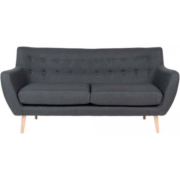 Monte 3-seters sofa - Mrkegr/bk