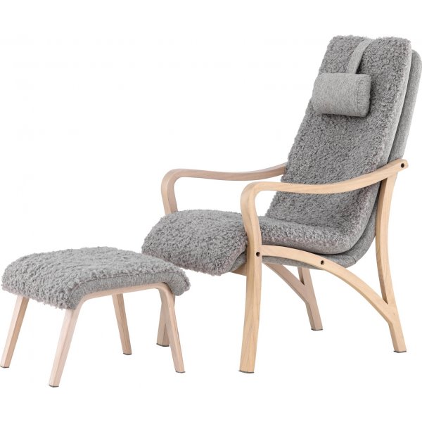 Fårö lenestol - Lys grå/Whitewash Fårö lenestol - Lys grå/Whitewash
