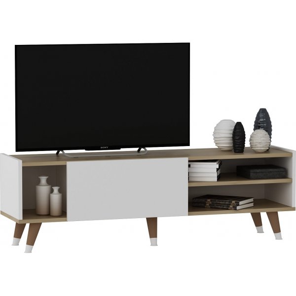 Crassia mediabenk - Safir eik/hvit Crassia mediabenk - Safir eik/hvit