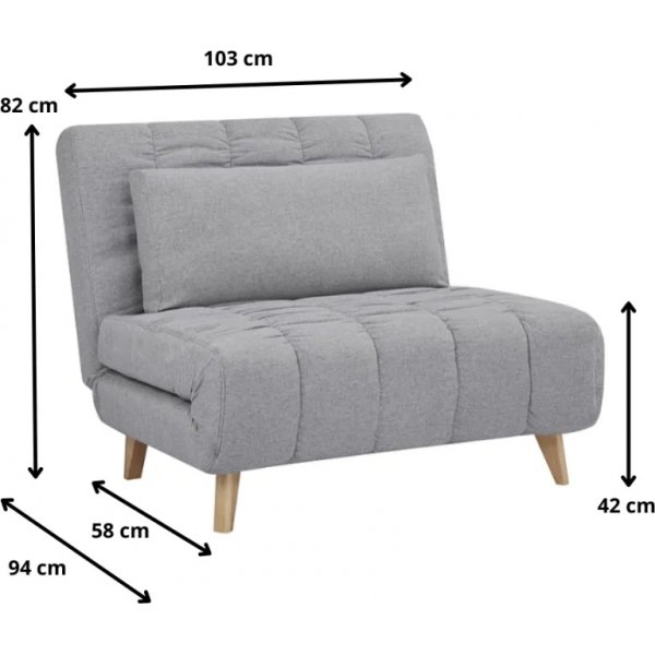 Billy sovesofa - Lys grå Billy sovesofa - Lys grå