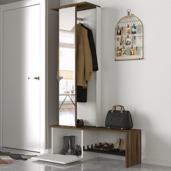 Ponte gangm�bel - Hvit/valn�tt