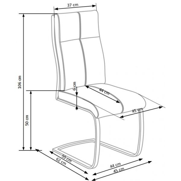 Stol Bonita - Hvit/krom Stol Bonita - Hvit/krom