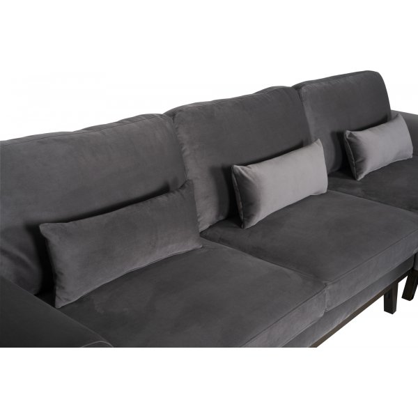 Ranger divansofa høyre - Muldvarpfarget fløyel + Flekkfjerner for møbler Ranger divansofa høyre - Muldvarpfarget fløyel + Flekkfjerner for møbler