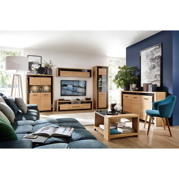 Manilla sidebord - Eik/svart Manilla sidebord - Eik/svart