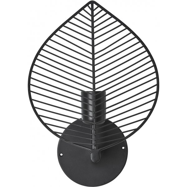 Elm vegglampe - Sort - 33 cm