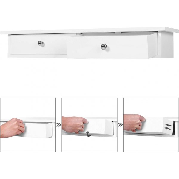 Elvy vegghylle - Hvit Elvy vegghylle - Hvit