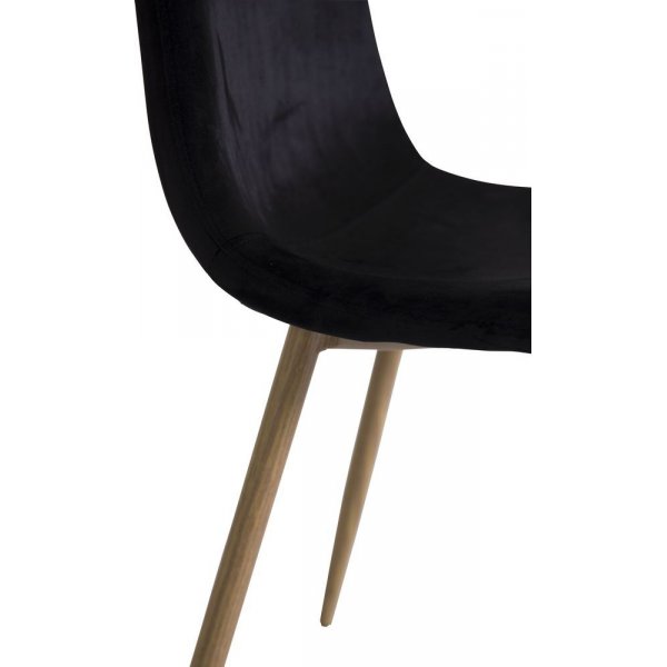 Spisestol Lara - Eikimitation / Svart Flyel