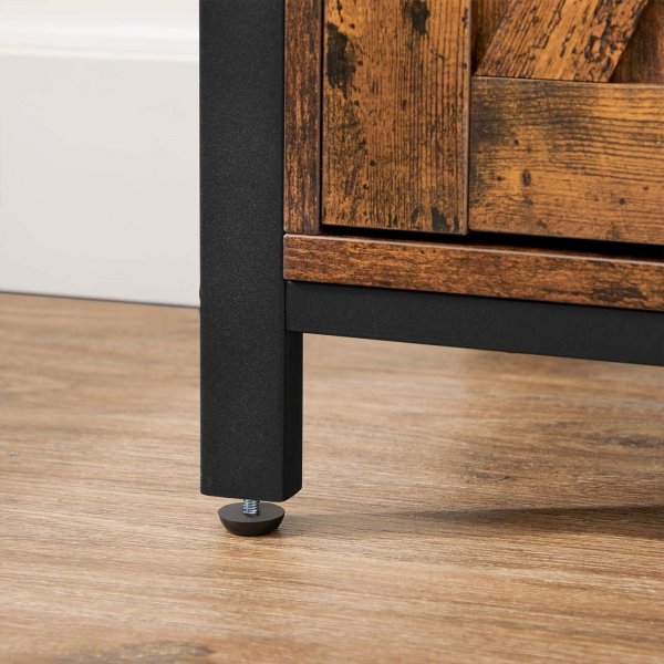 Zeke skap med oppbevaringsrom - Brun/svart