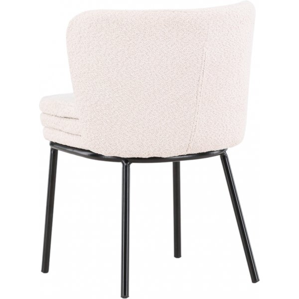 Agnes spisestol - Hvit boucle