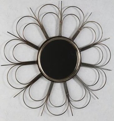 Flower speil 65 cm - Antikk messing