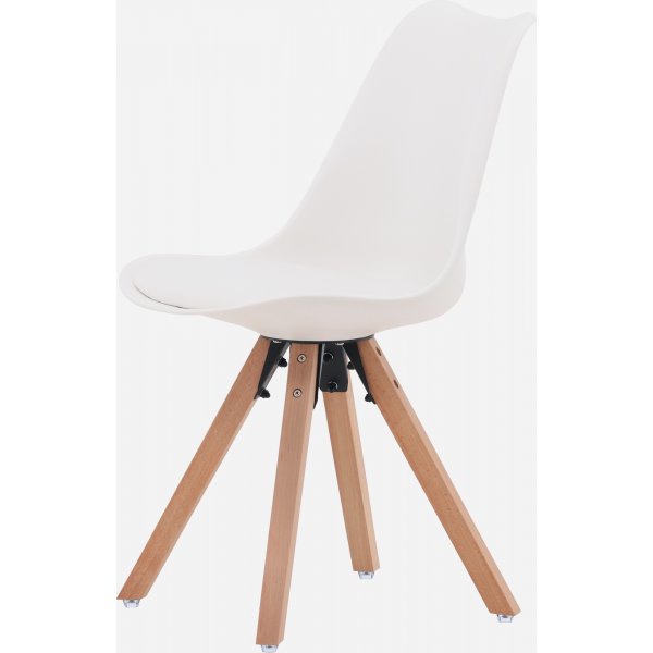 Zeno spisestuestol - Natur/hvit Zeno spisestuestol - Natur/hvit