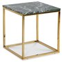 Accent stuebord 50 - Grnn marmor / Blank messing