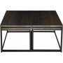Natalie salongbordsett 85/90 x 44/90 cm - Mrk brun eik