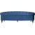 Oxford deluxe 3-seters sofa i bl flyel