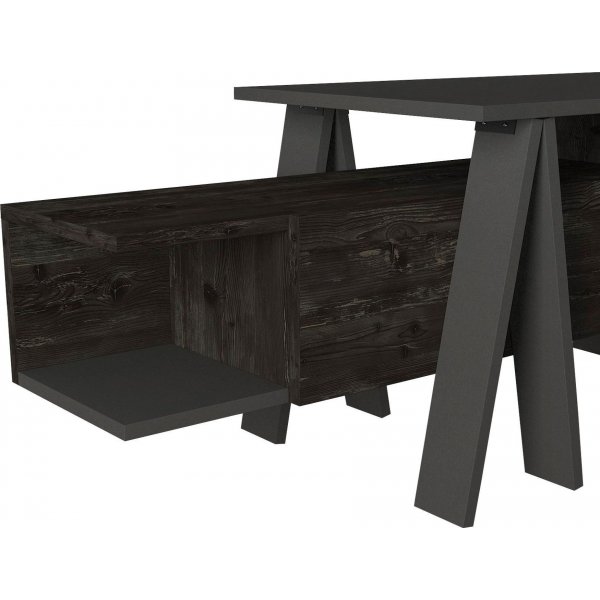 Aspero mediebenk - Svart/antrasitt