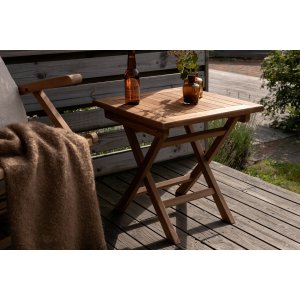 Sidebord Lisboa i teak 50x50 cm - natur