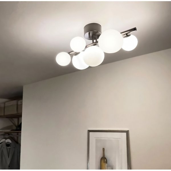 Plafond Molekyl - Tinn/hvit