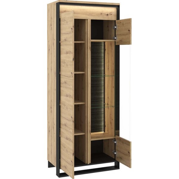 Quant vitrineskap - Artisan eik/sort Quant vitrineskap - Artisan eik/sort