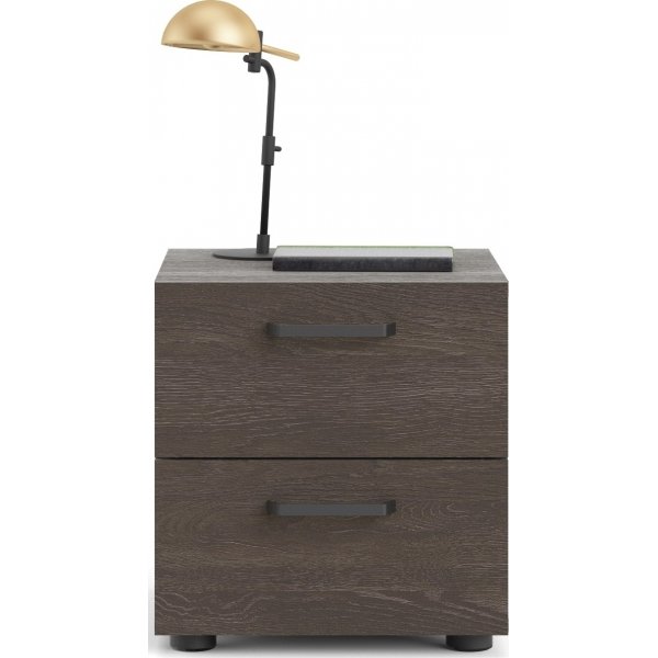 Dallas nattbord - M�rkebrunt