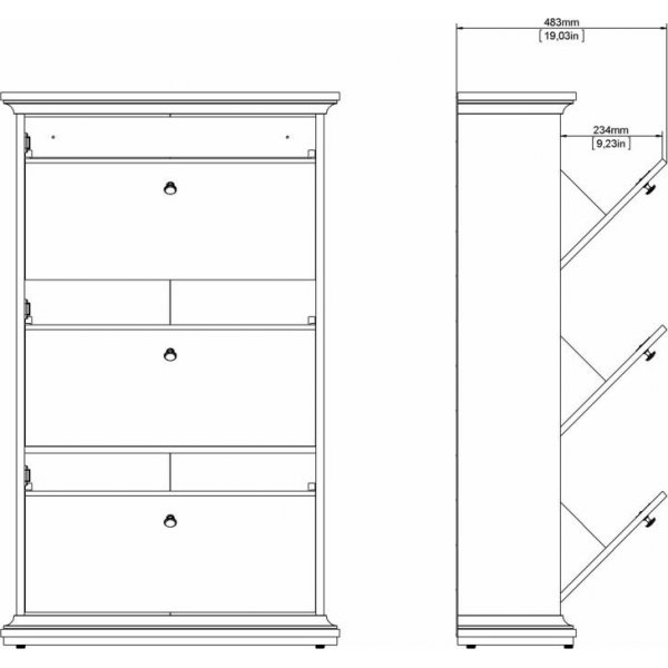 Paris skoskap - Hvit