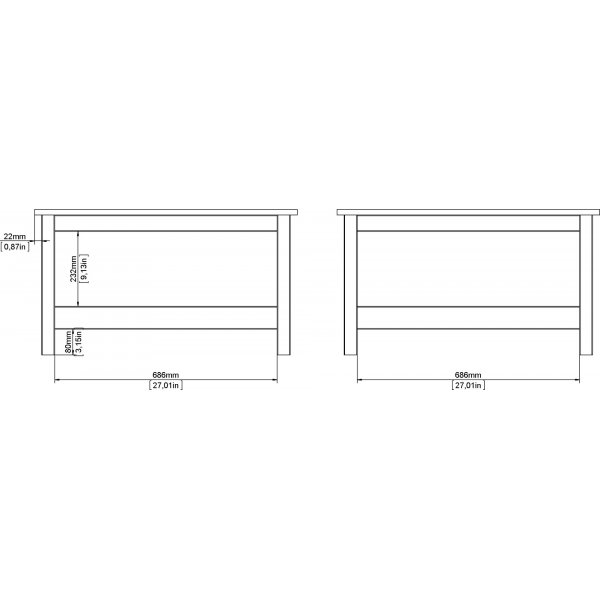 Madrid salongbord 81 x 81 cm - Sort Madrid salongbord 81 x 81 cm - Sort