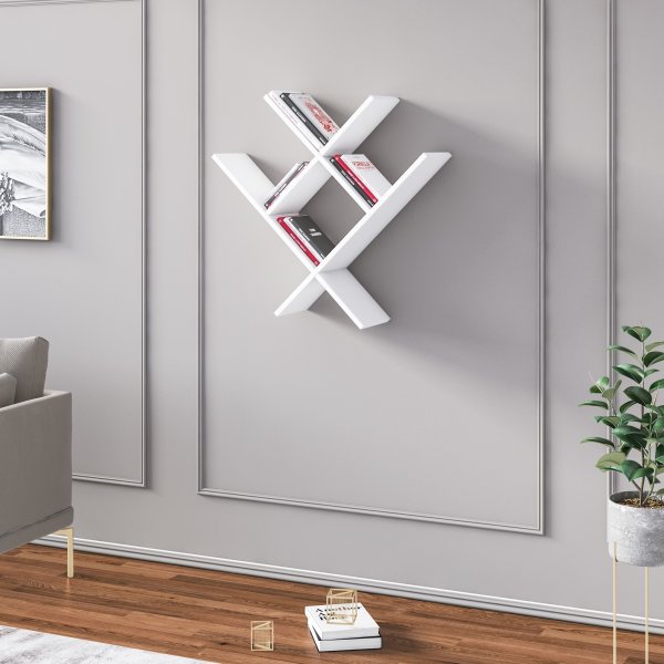 Valle vegghylle - Hvit