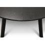Rundt Freddy spisebord, 155 cm - Svart eikefinr/svart metall