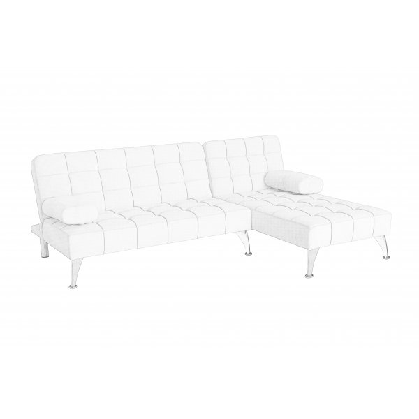 Sovesofa med divan brun flyel 198 cm