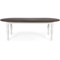 New England ovalt spisebord 230 cm - Hvit/Brunbeiset New England ovalt spisebord 230 cm - Hvit/Brunbeiset
